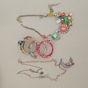 Betsey Johnson bracelets and necklace